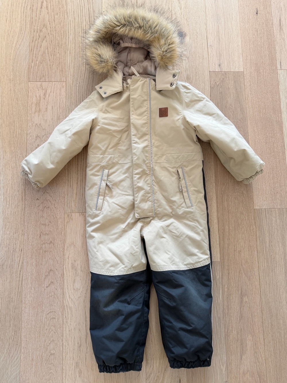 Kuling Waterproof Winter Snowsuit Coverall Size 110 / 5Y Beige Black